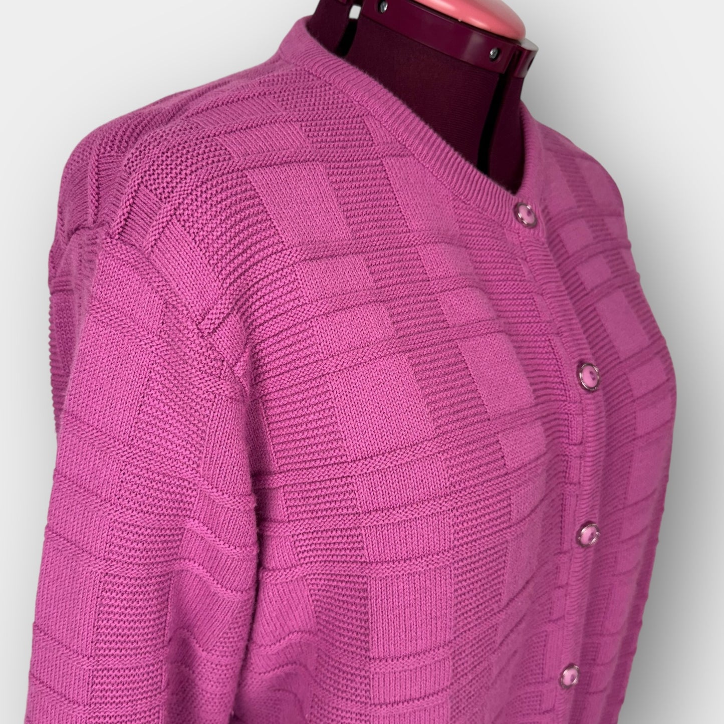 Textured knit cardigan