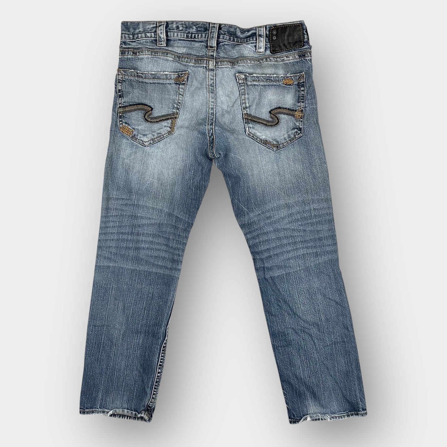 Silver "Eddie" distressed jean