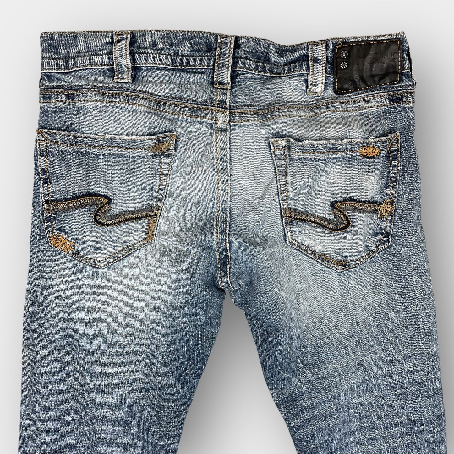 Silver "Eddie" distressed jean