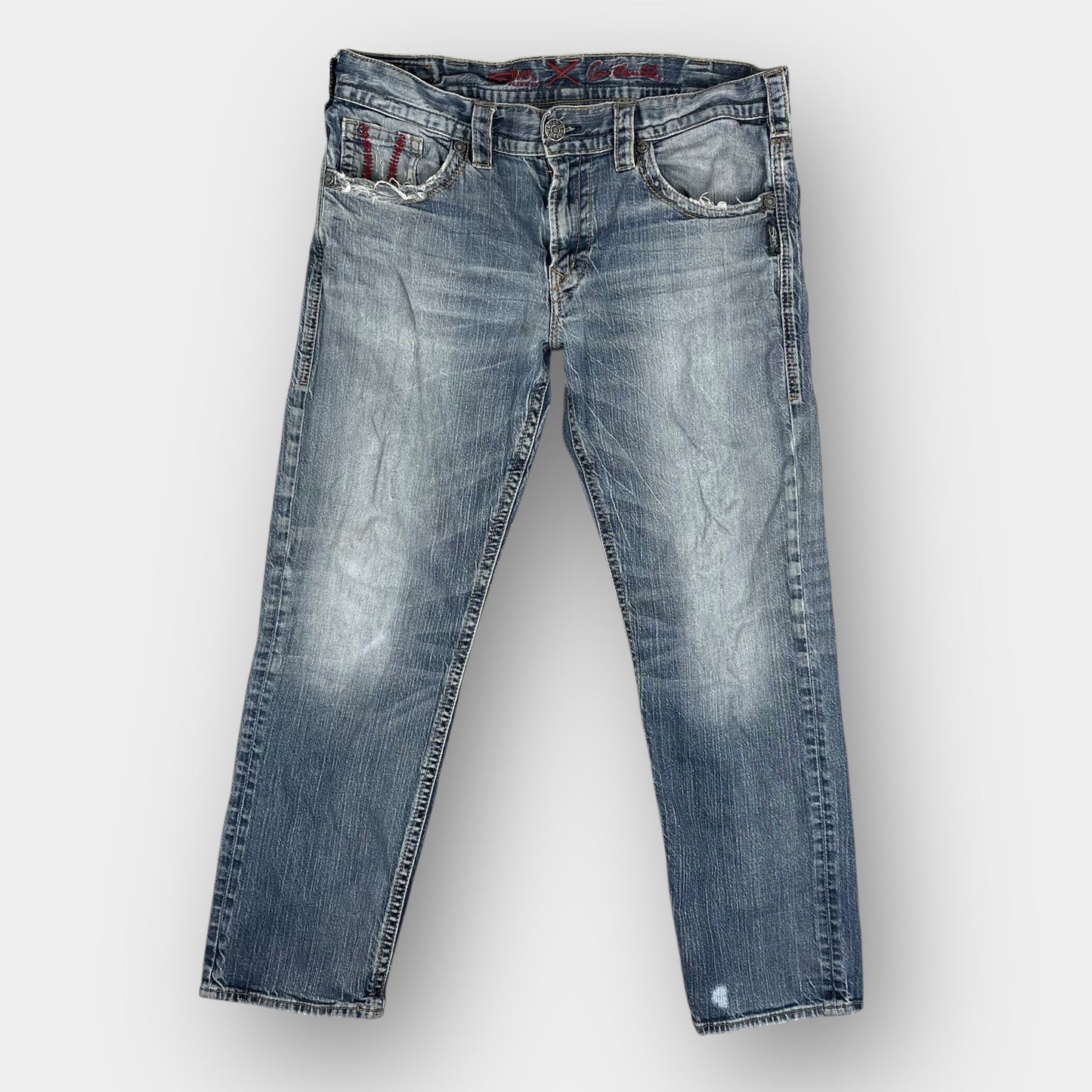 Silver "Eddie" distressed jean