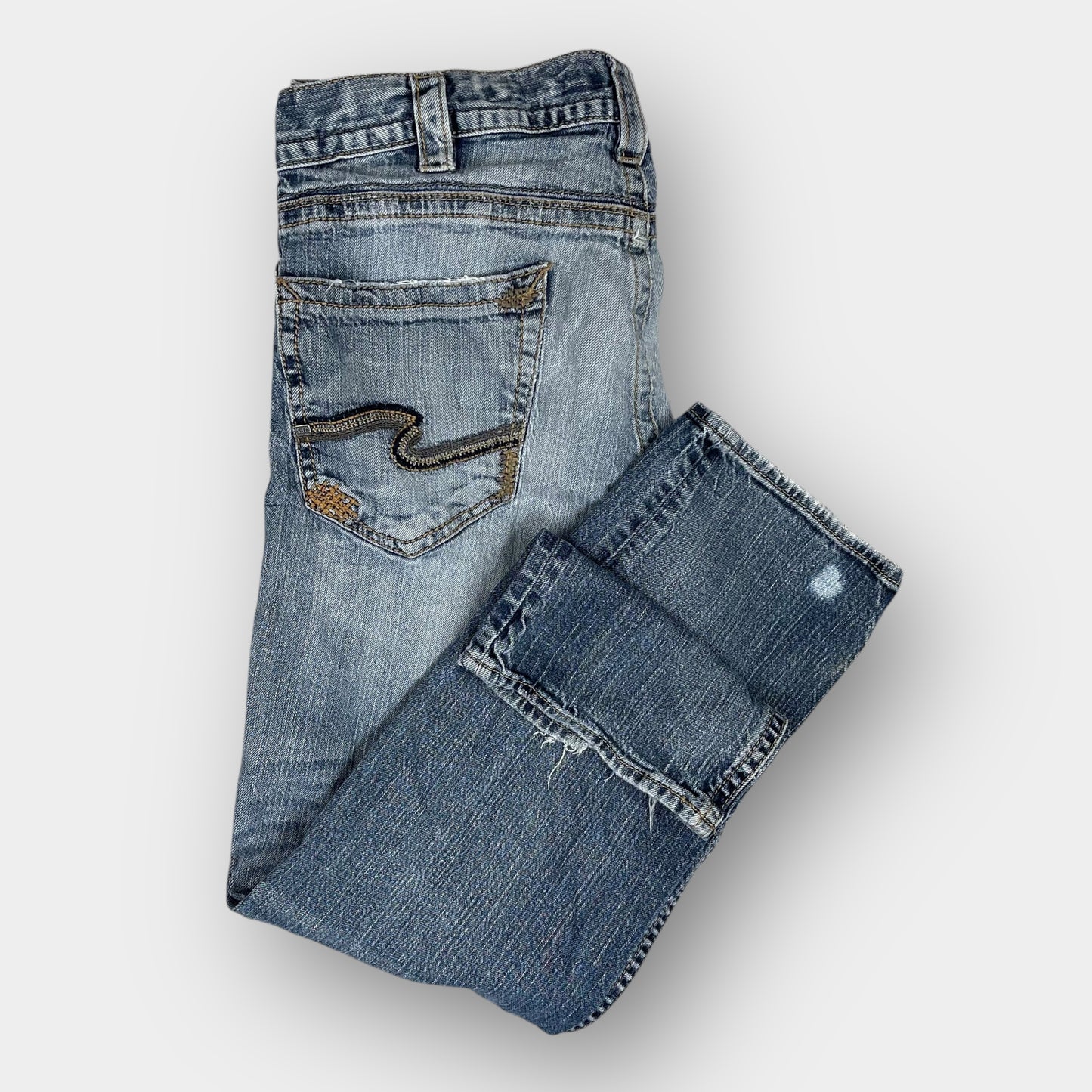 Silver "Eddie" distressed jean