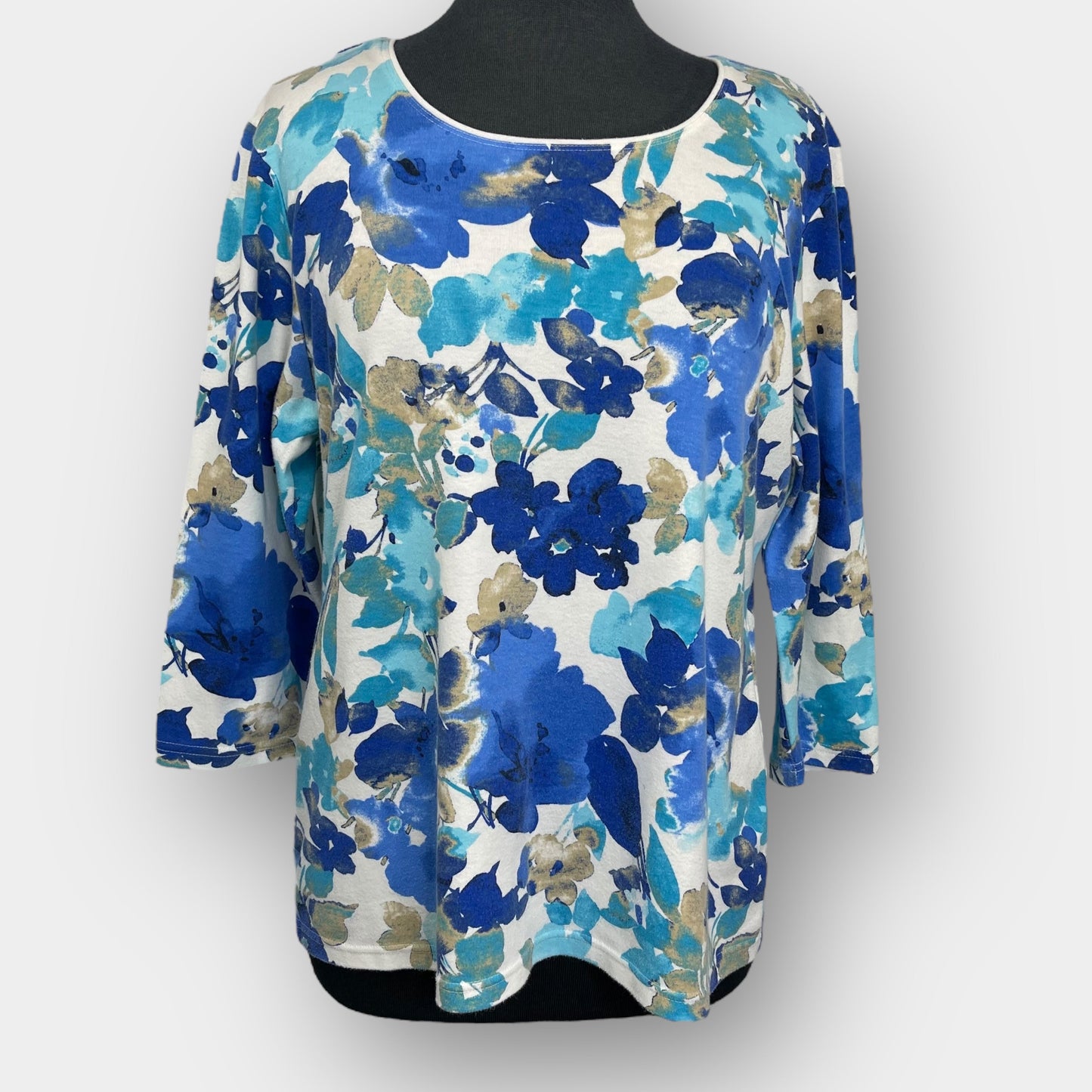 Karen Scott 3/4 sleeve top