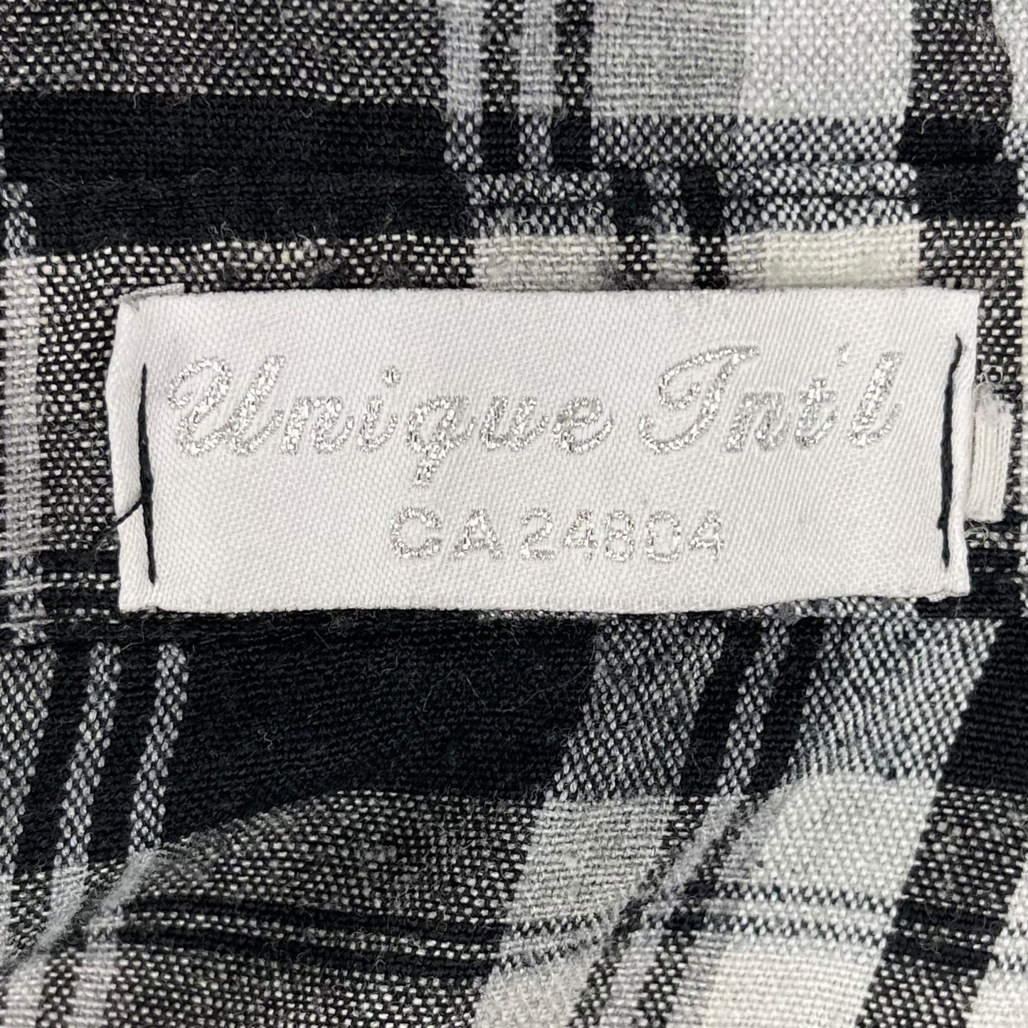 Unique Int'l plaid shirt