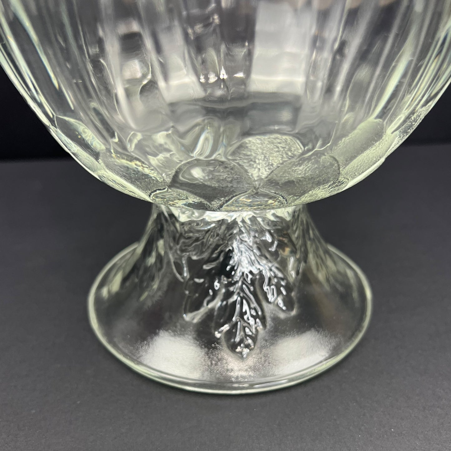 Tulip pattern pedestal vase vintage