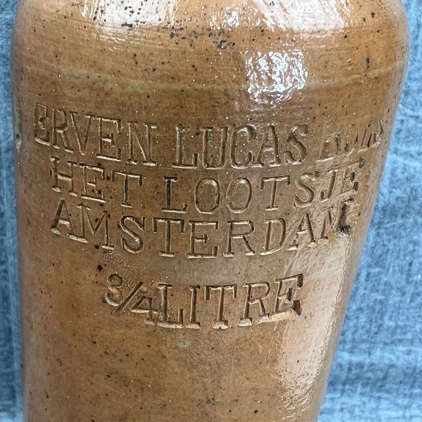 Erven Lucas Bols stoneware bottle