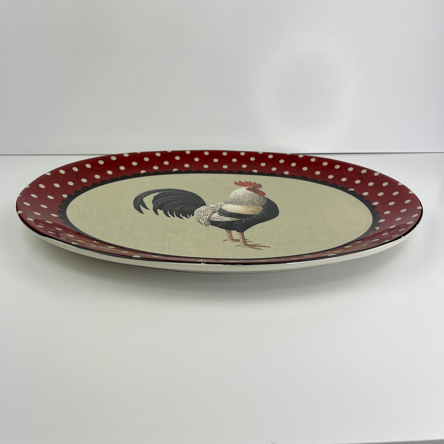 Rooster serving platter