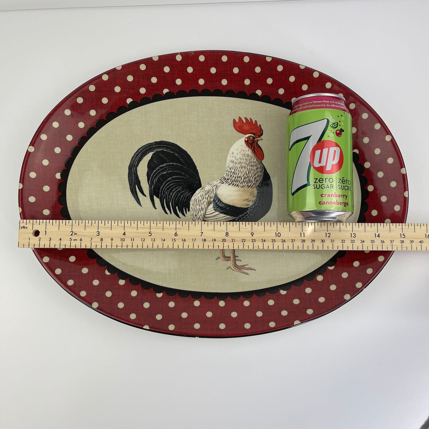 Rooster serving platter