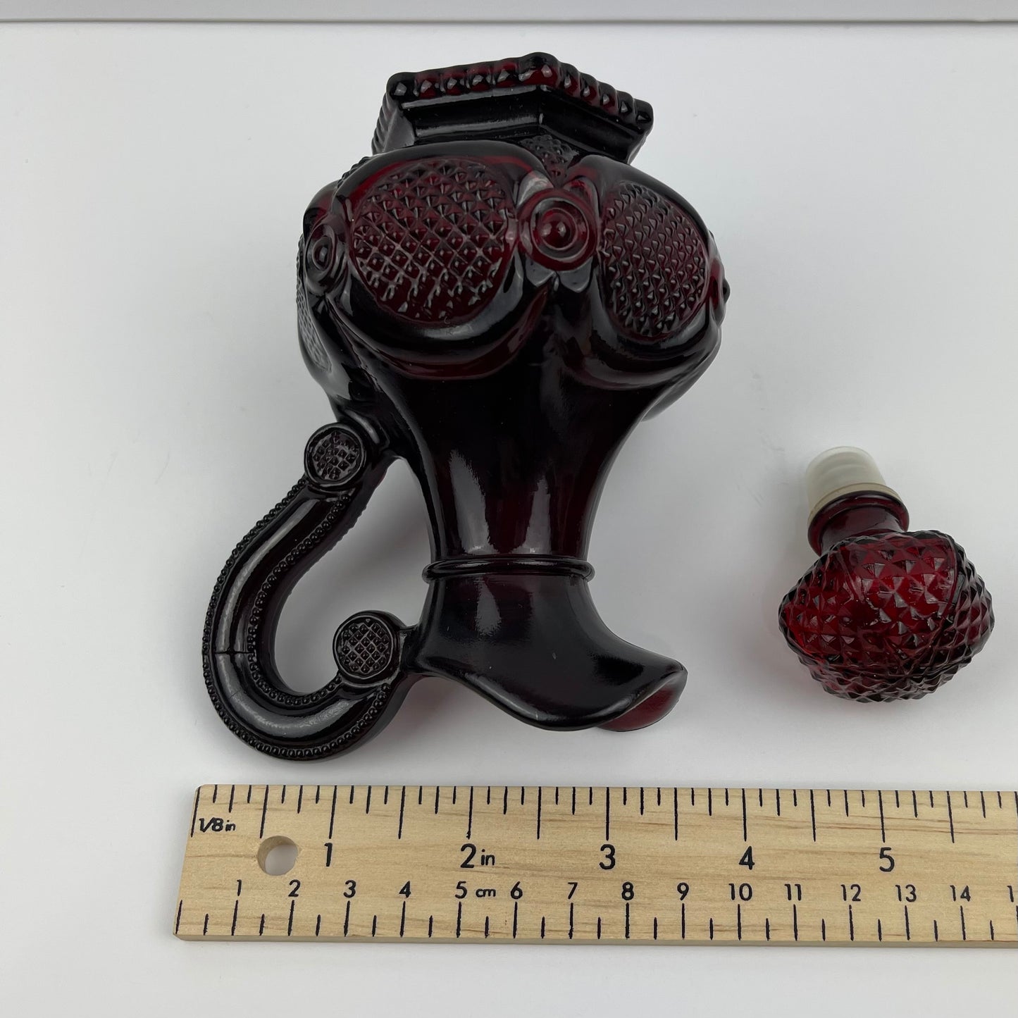 Avon 1876 Red Cruet Set with Shakers