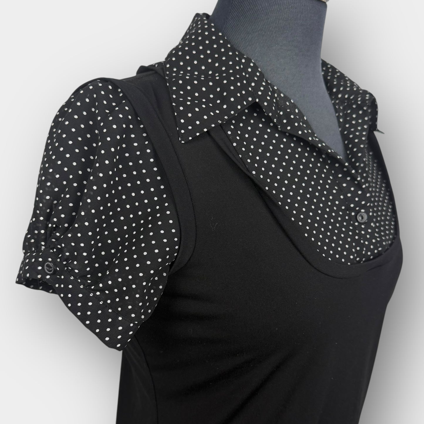 Daniel Laurent polka dot puff sleeve top