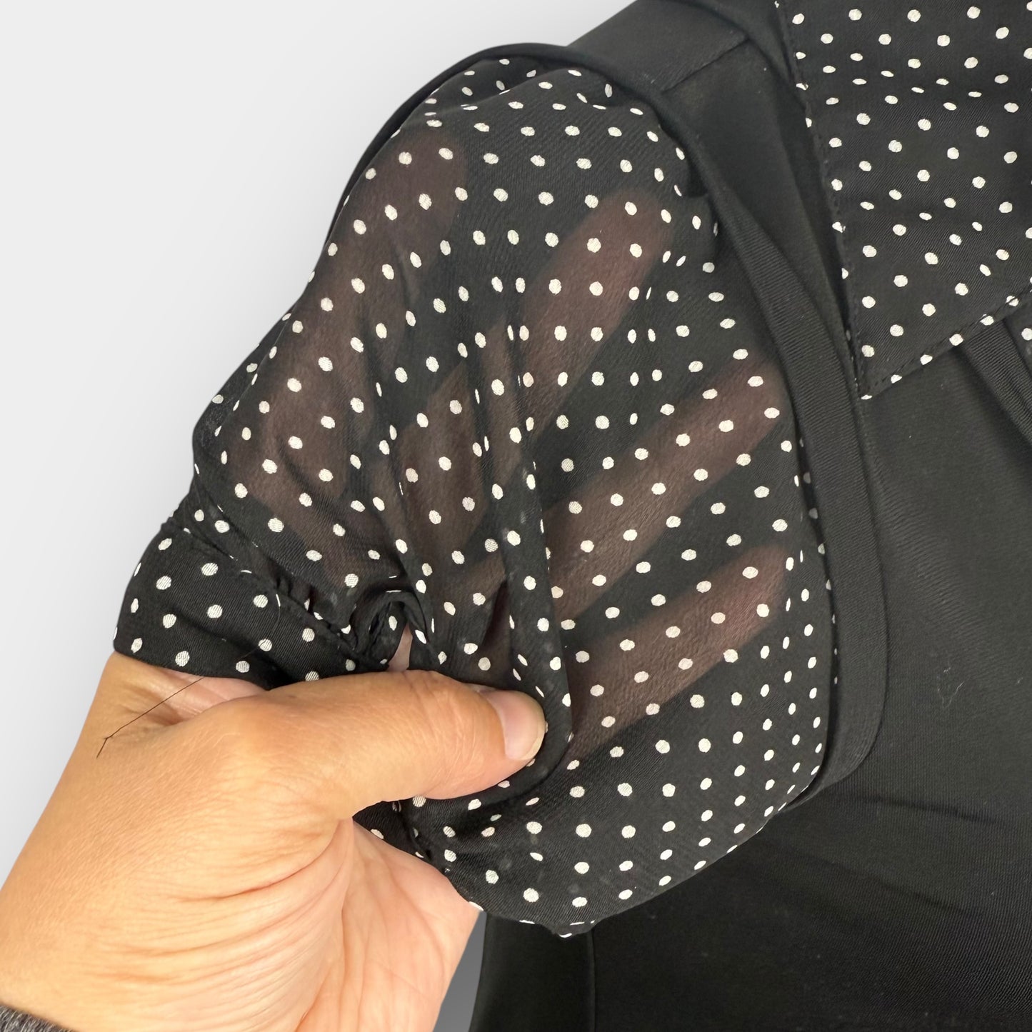 Daniel Laurent polka dot puff sleeve top