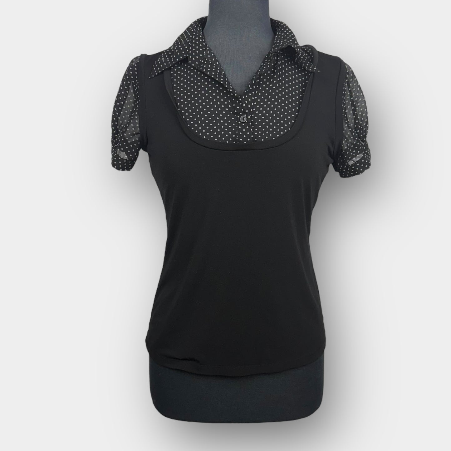 Daniel Laurent polka dot puff sleeve top