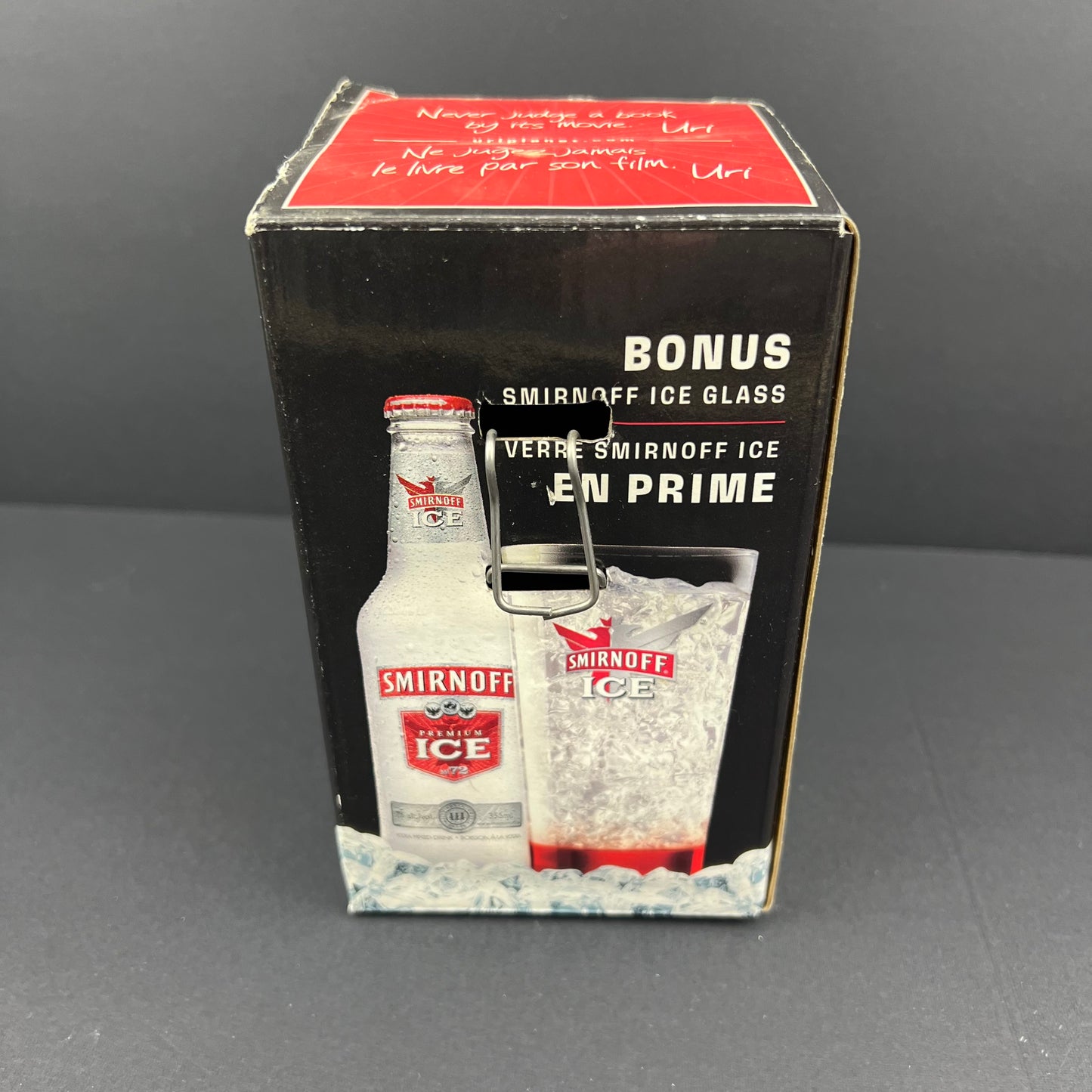Smirnoff Ice bonus glass