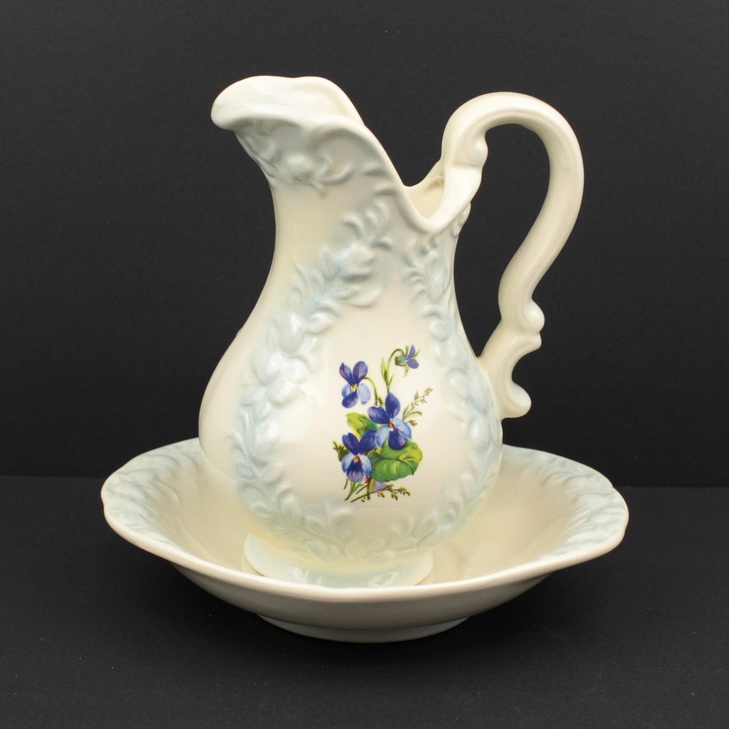 Ceramic pitcher and bowl set