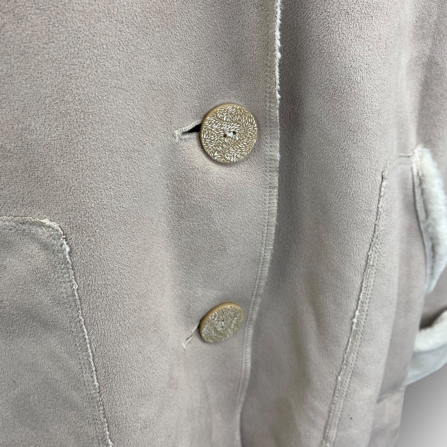 Signature faux suede coat