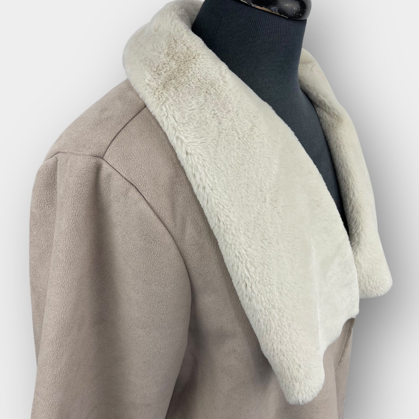 Signature faux suede coat