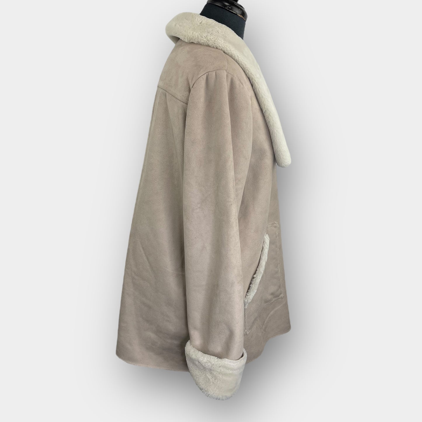 Signature faux suede coat
