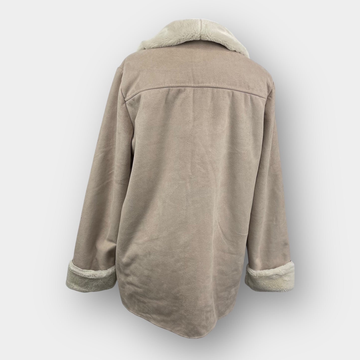 Signature faux suede coat