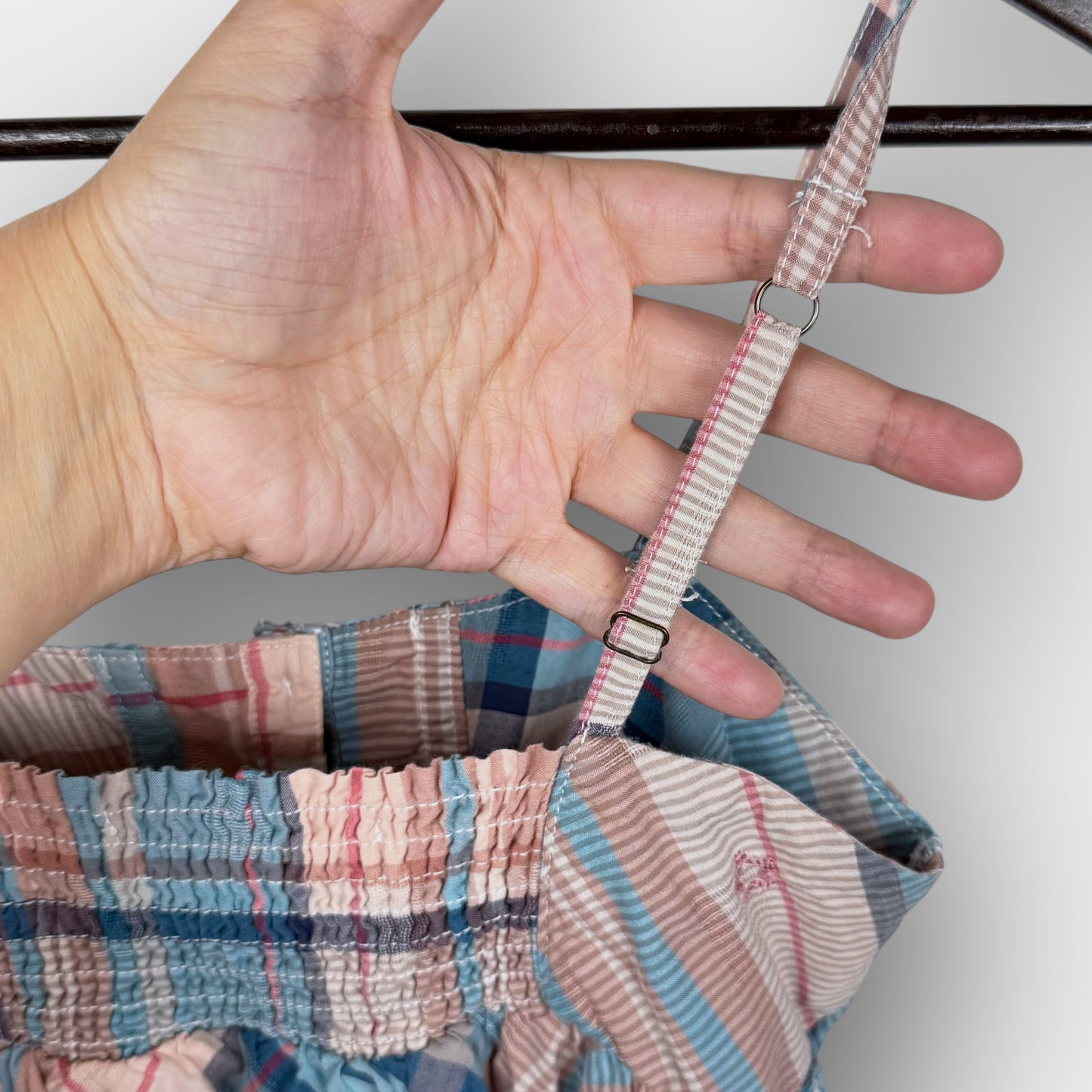 Garage plaid babydoll top