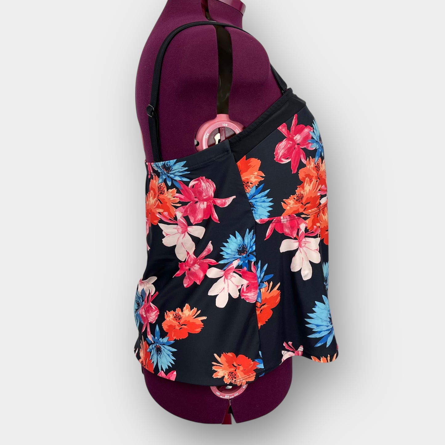 Floral swim top (1X)