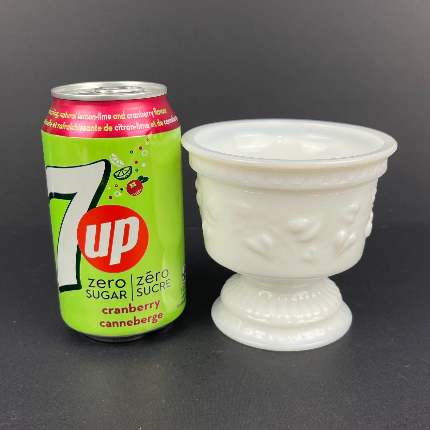 Milk glass pedestal dish