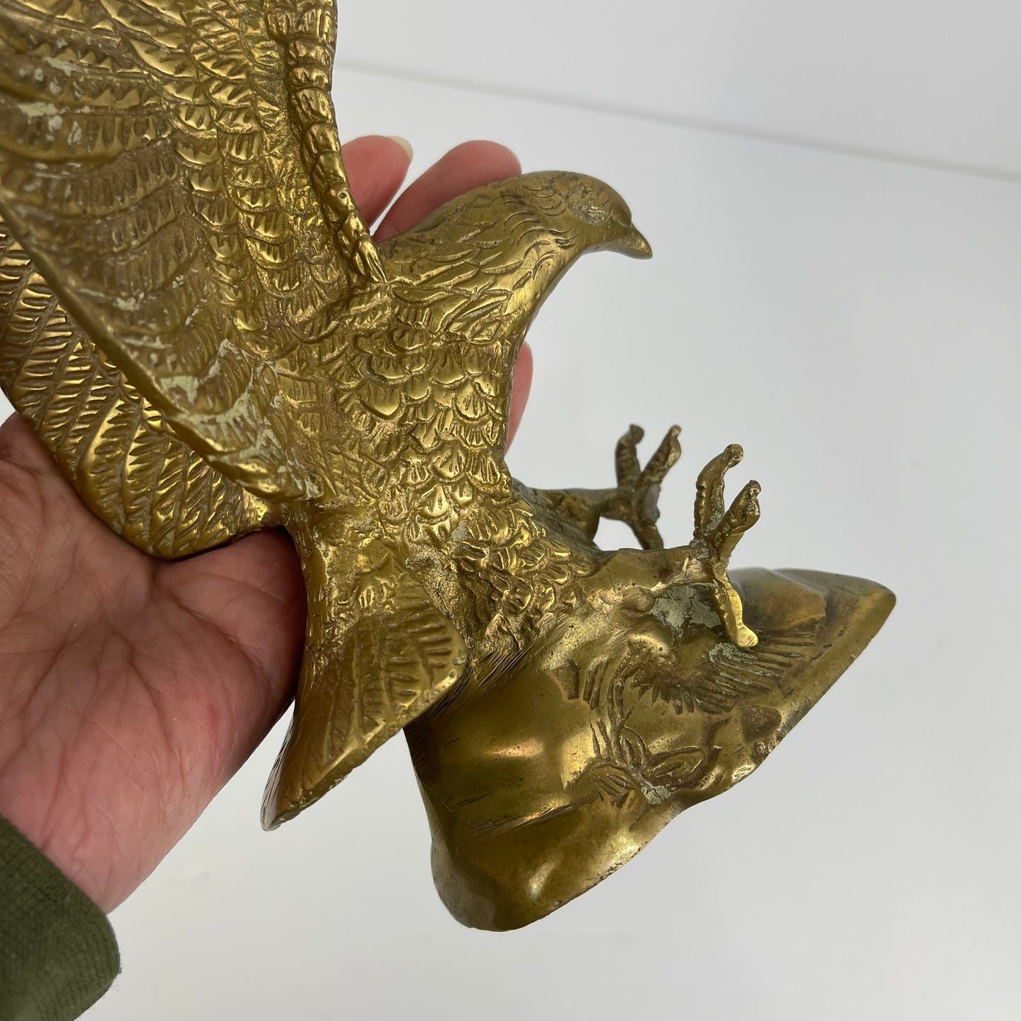 Brass eagle figurine