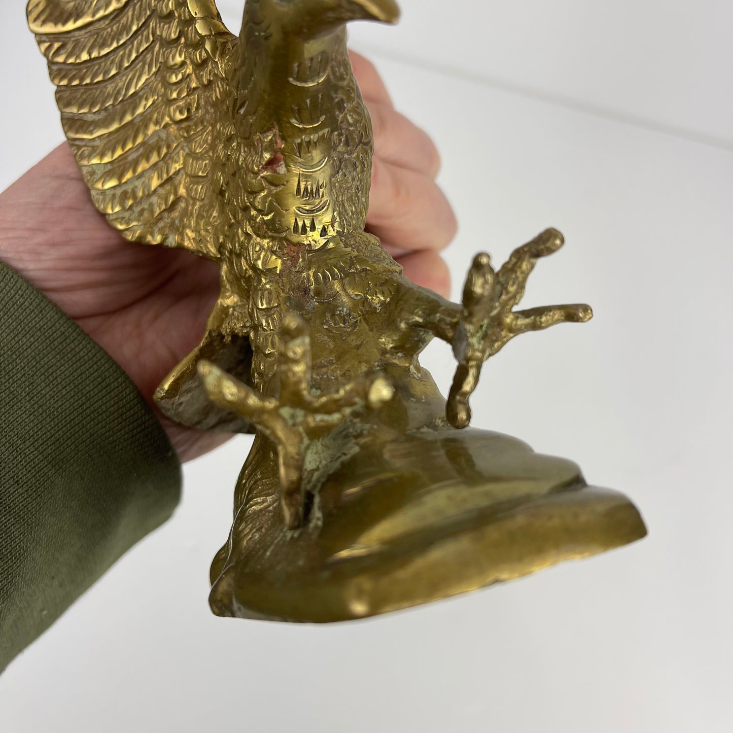 Brass eagle figurine