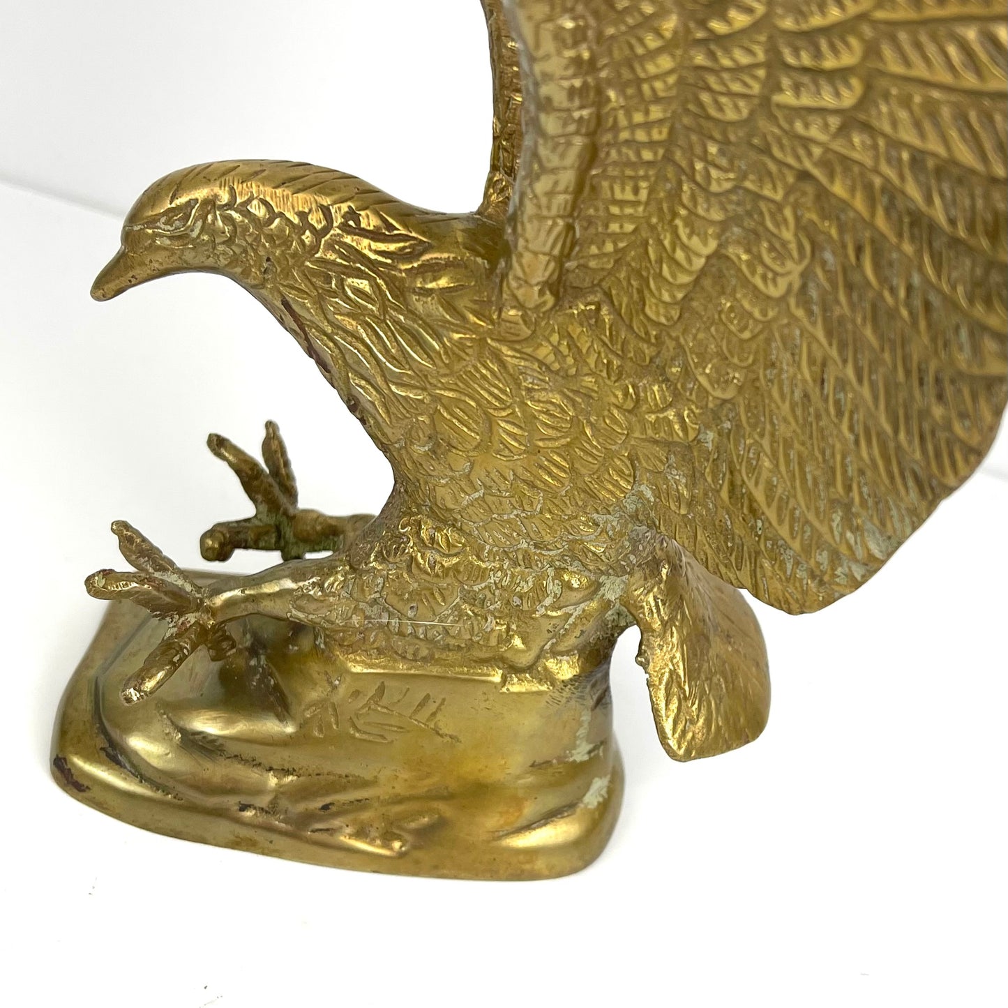 Brass eagle figurine