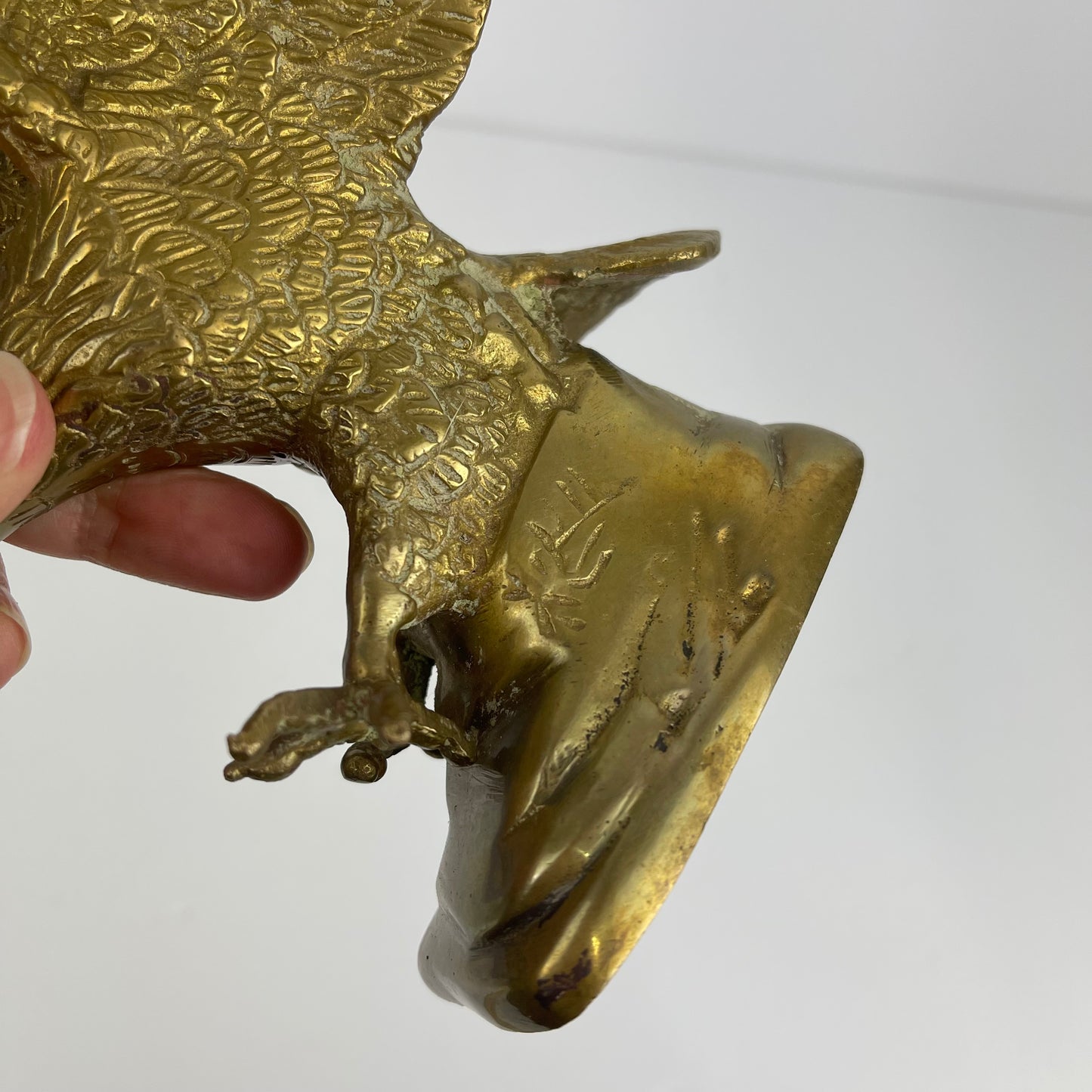 Brass eagle figurine