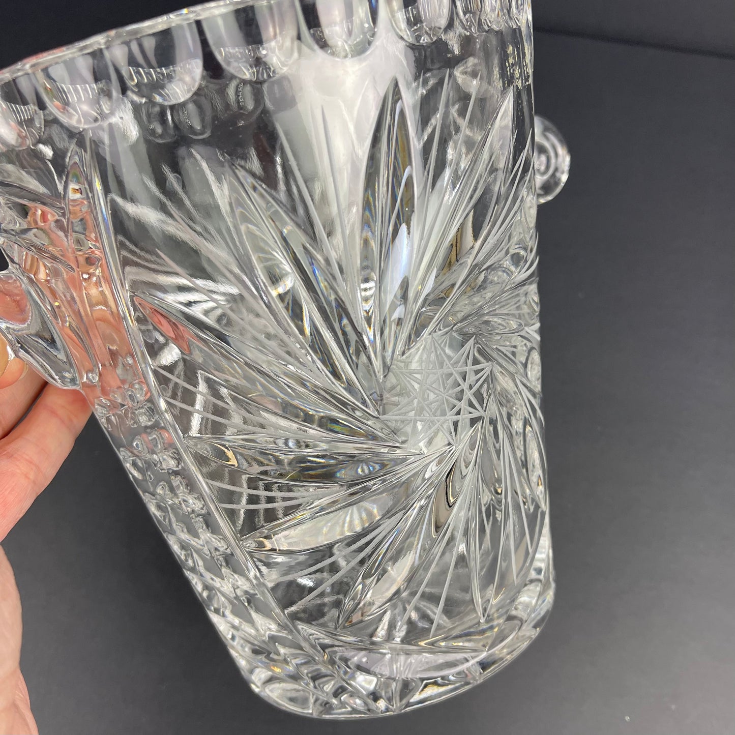 Vintage crystal ice bucket