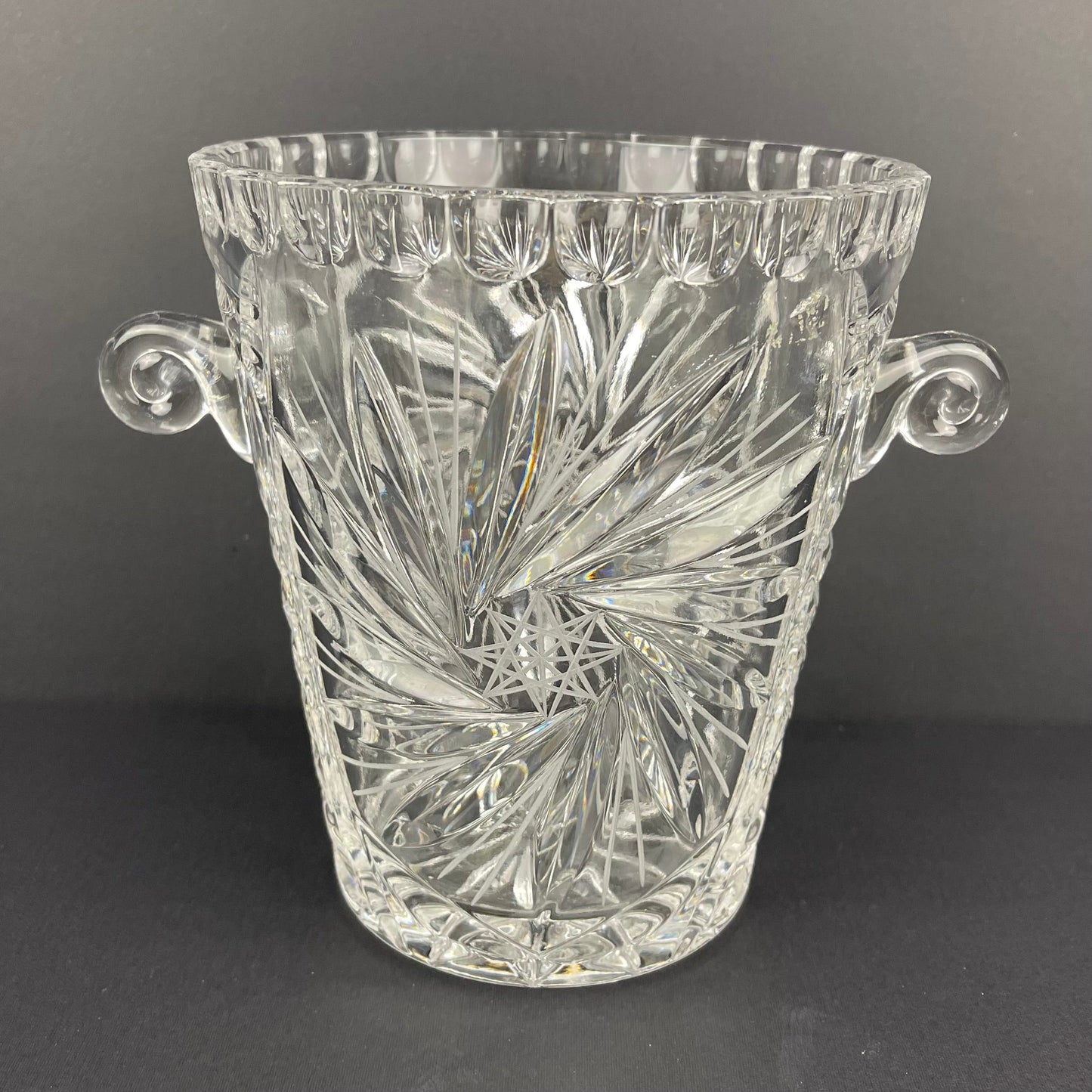 Vintage crystal ice bucket