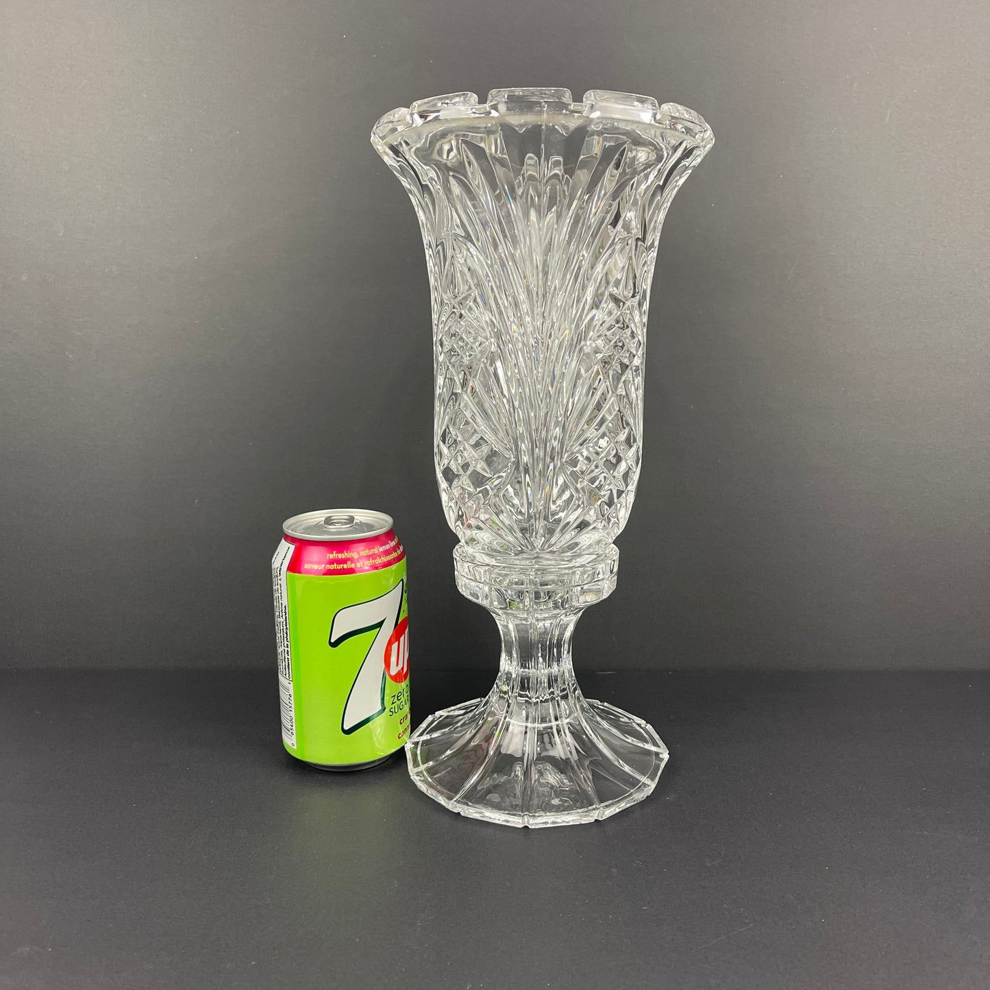 2 piece crystal hurricane candle holder
