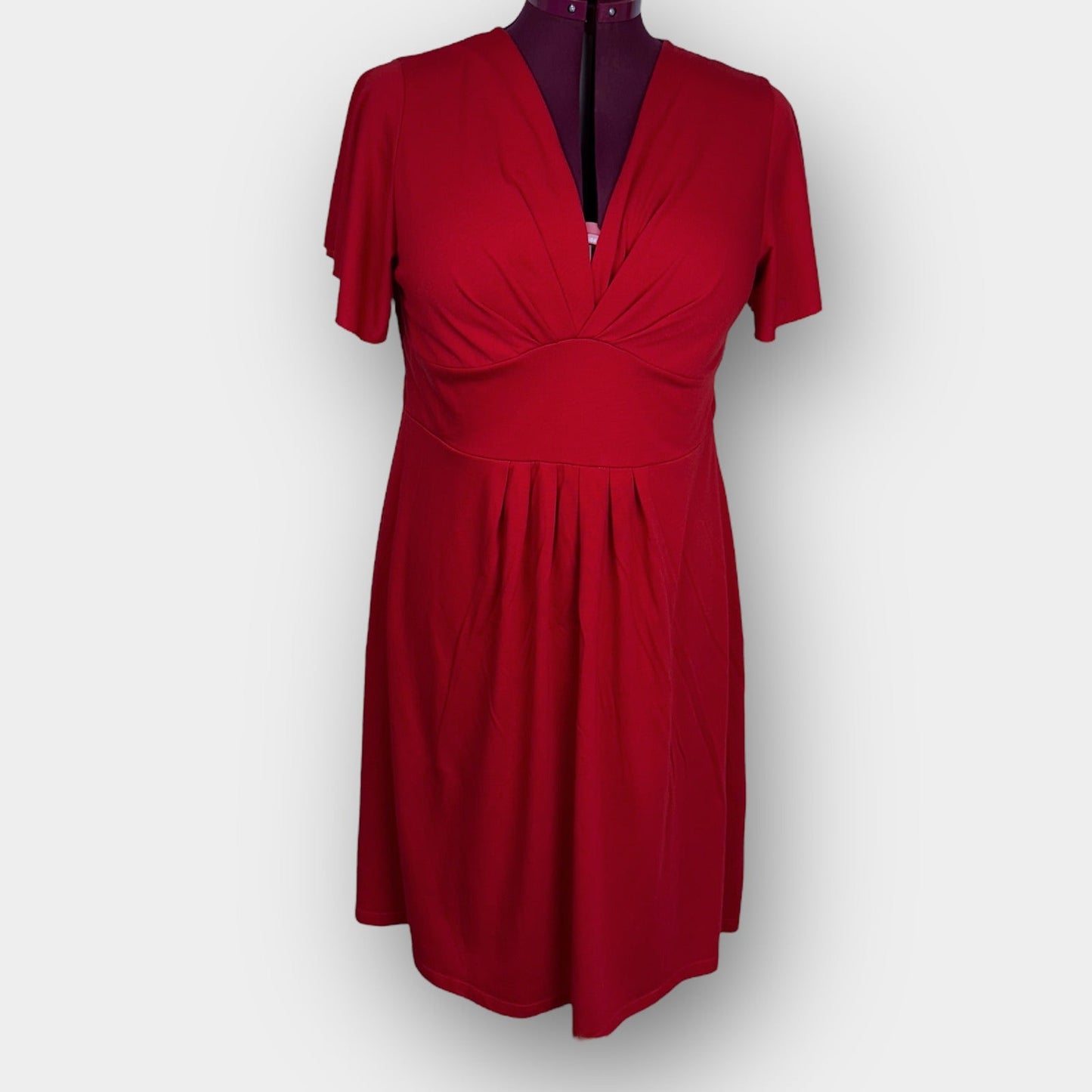 Flutter Sleeve Fit & Flare Midi Dress