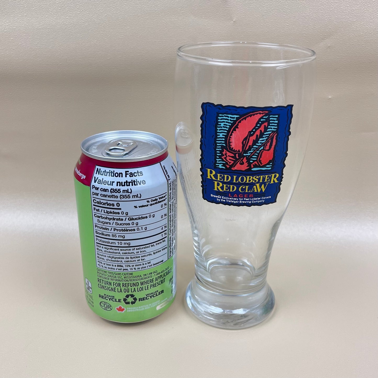 Red Lobster beer glass