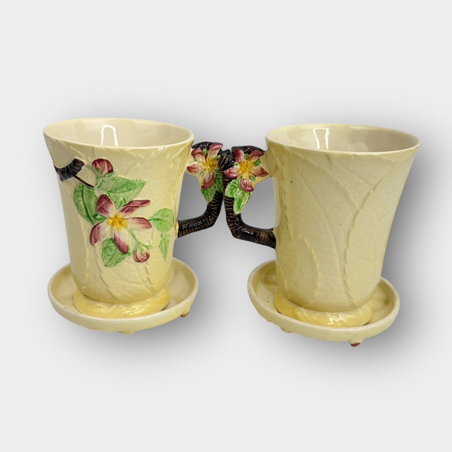 Carlton Ware lidded mugs pair