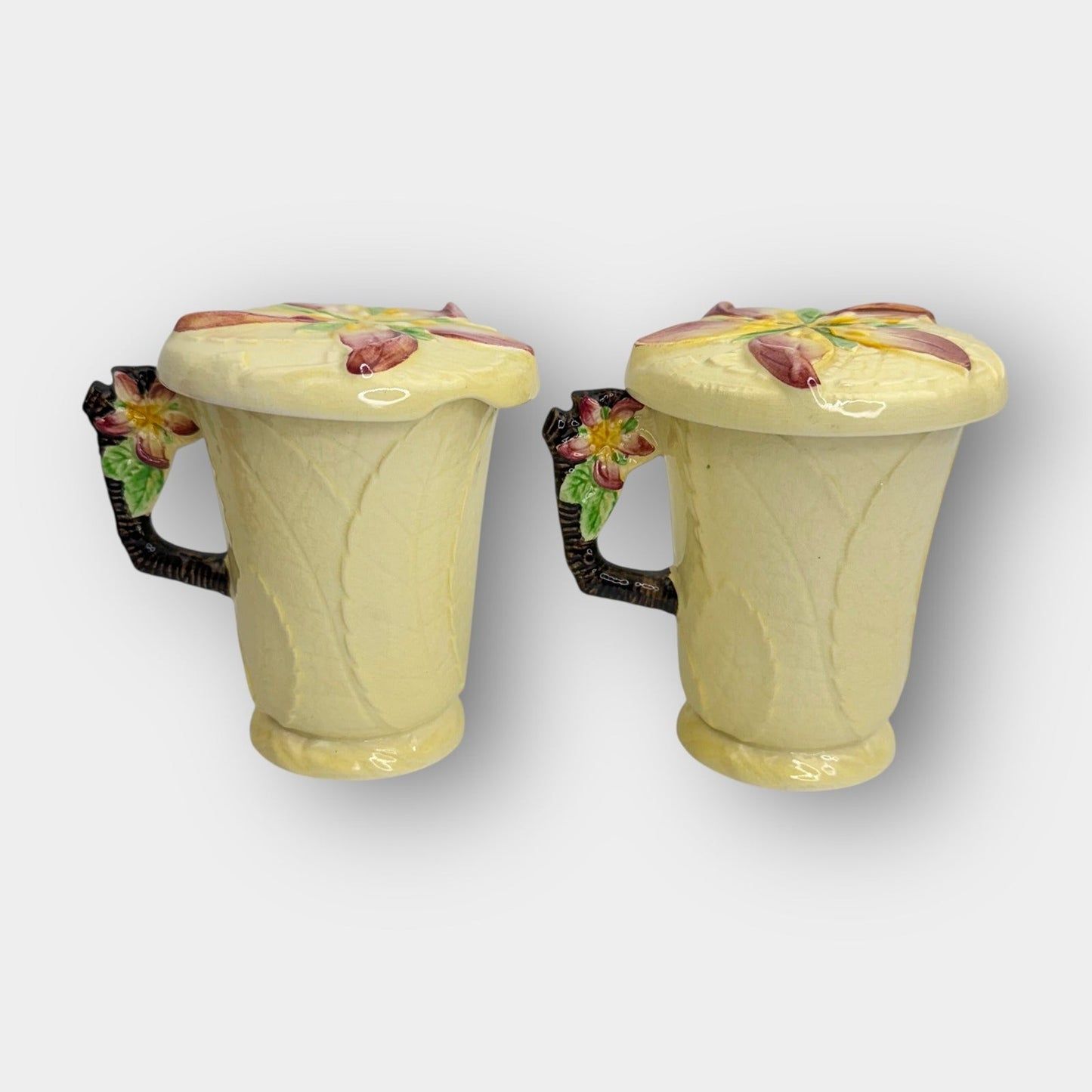 Carlton Ware lidded mugs pair