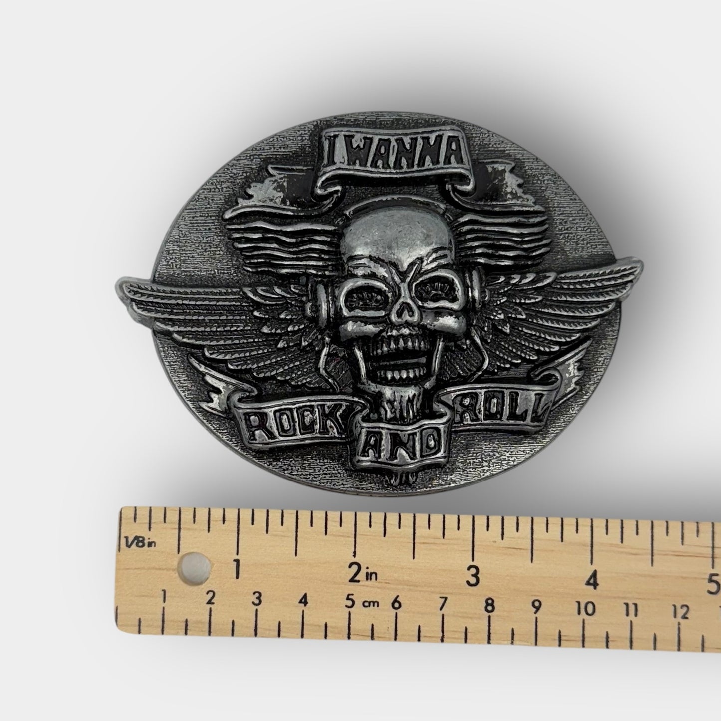 Skull Wings Belt Buckle