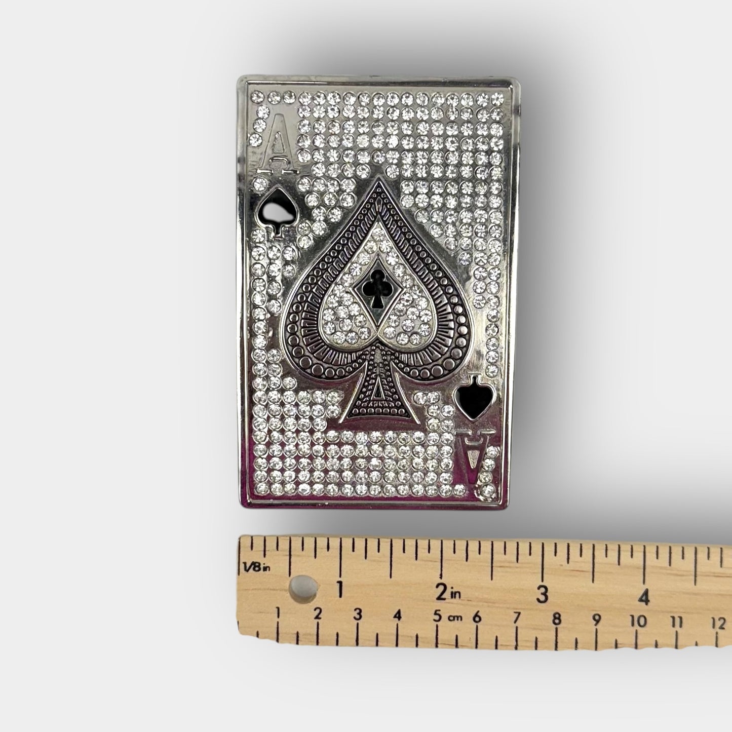 Ace of Spades Rhinestone Buckle