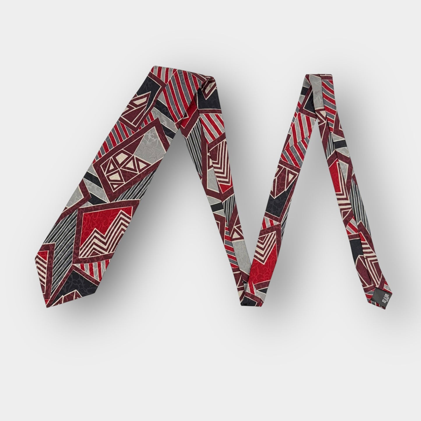 Albani geometric silk tie