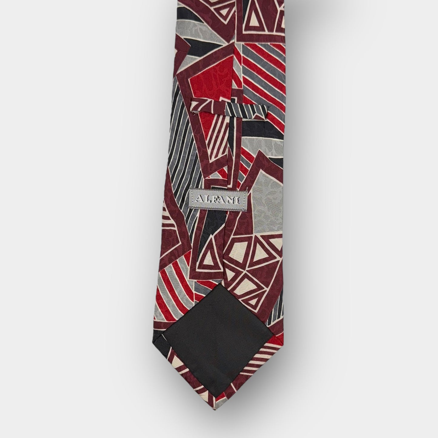 Albani geometric silk tie