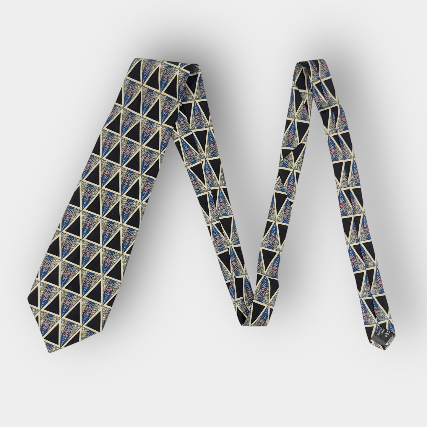 Braemore geometric silk tie