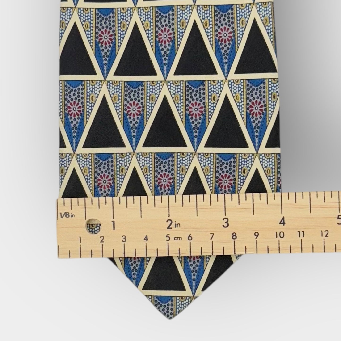 Braemore geometric silk tie