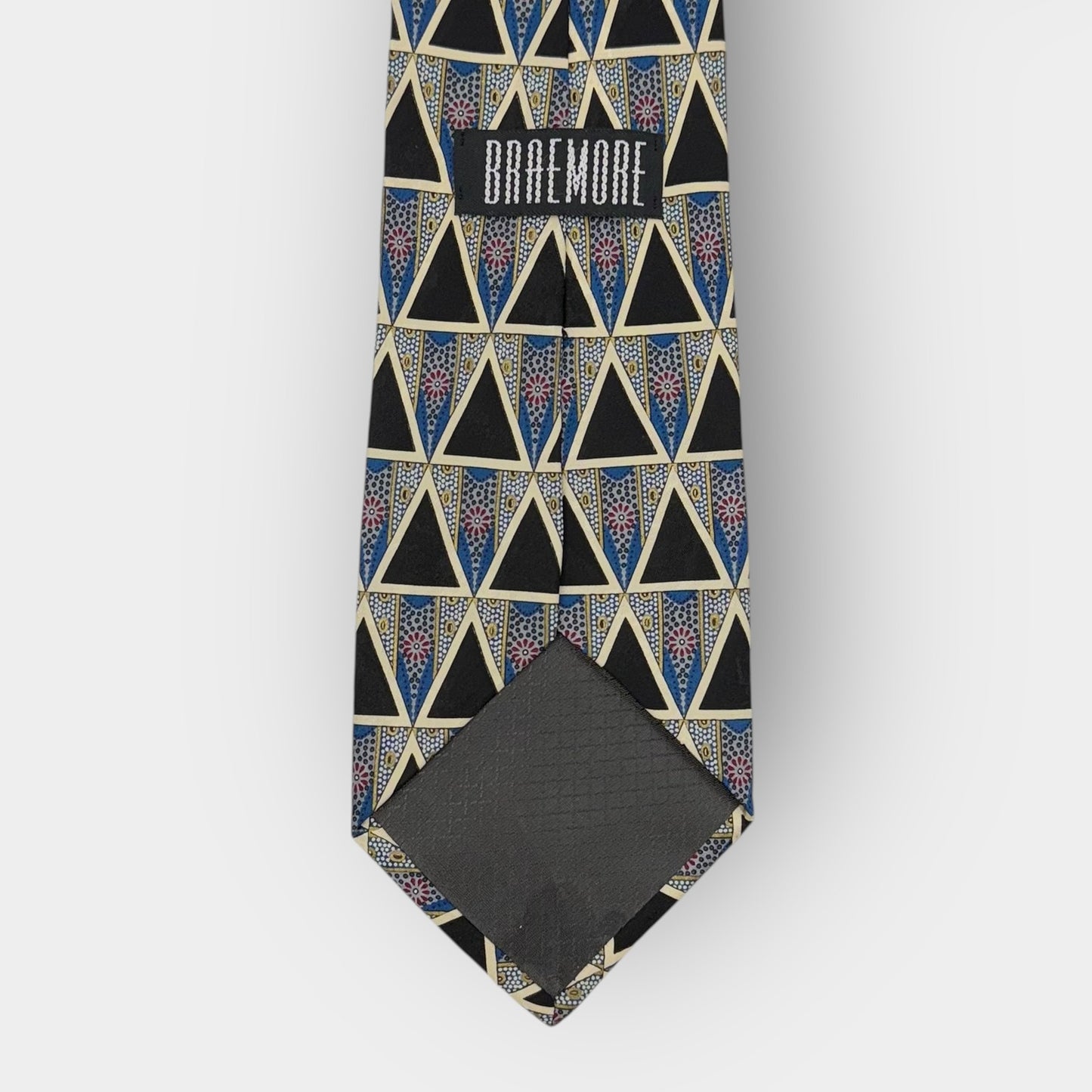 Braemore geometric silk tie