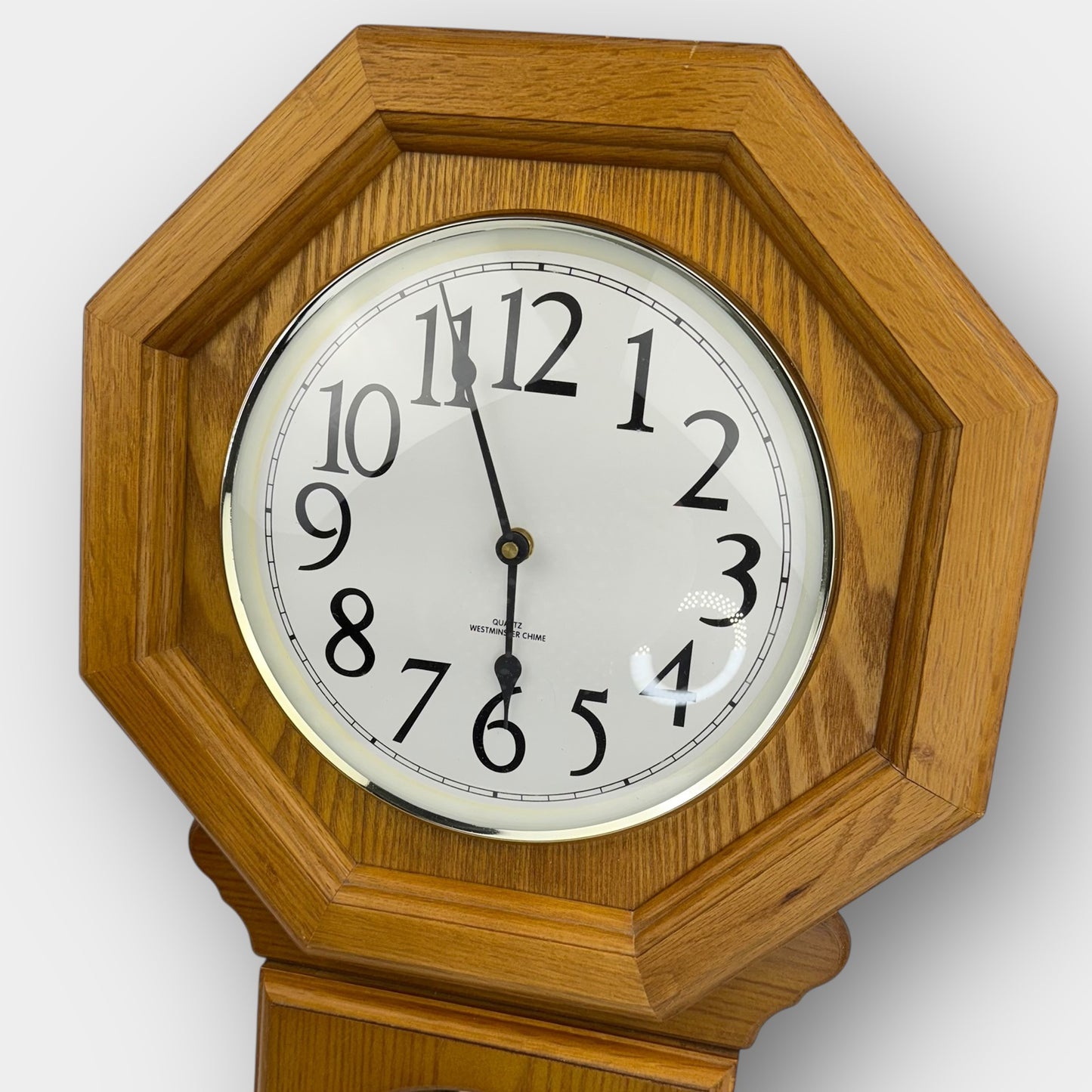 Oak Quartz Chime Wall Clock