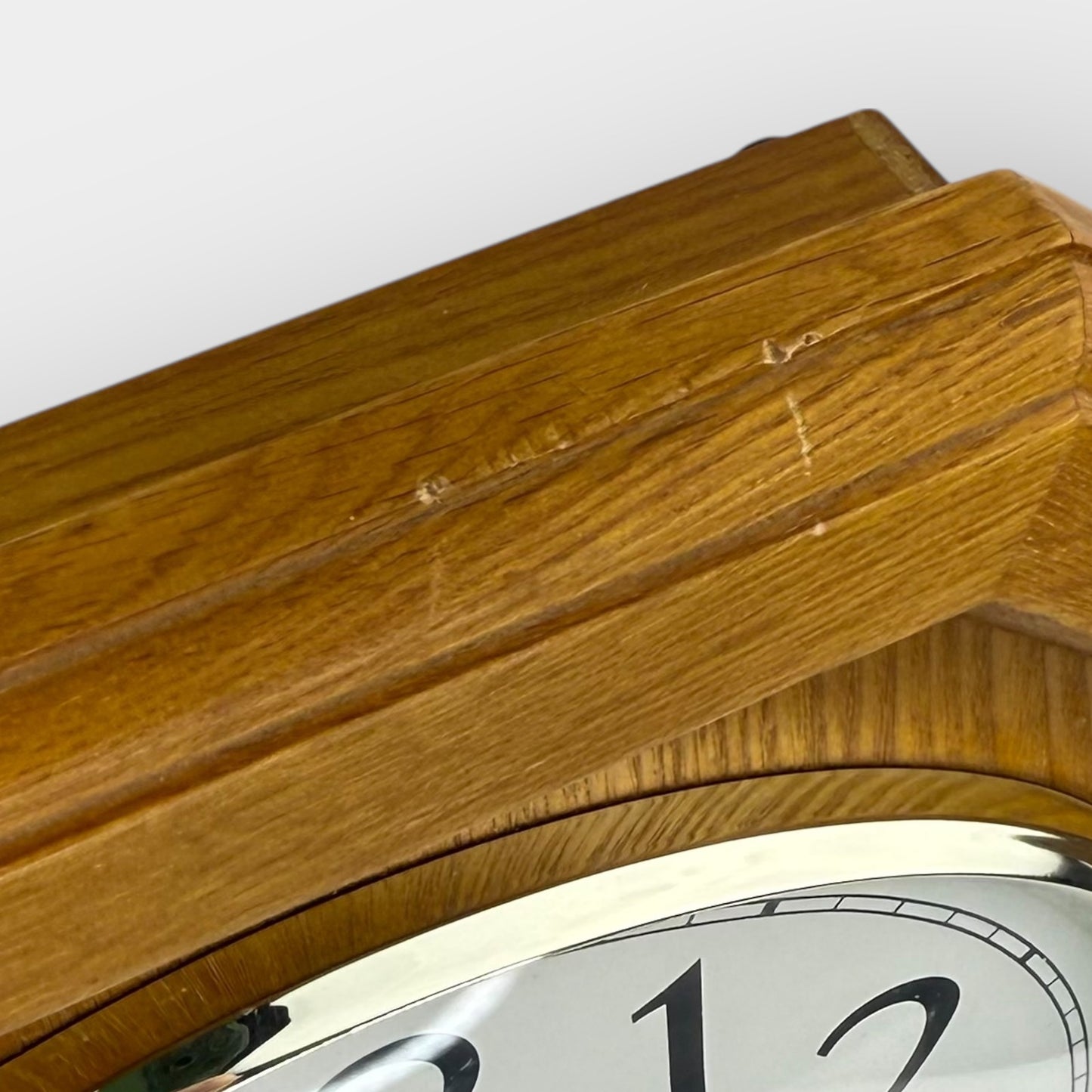 Oak Quartz Chime Wall Clock