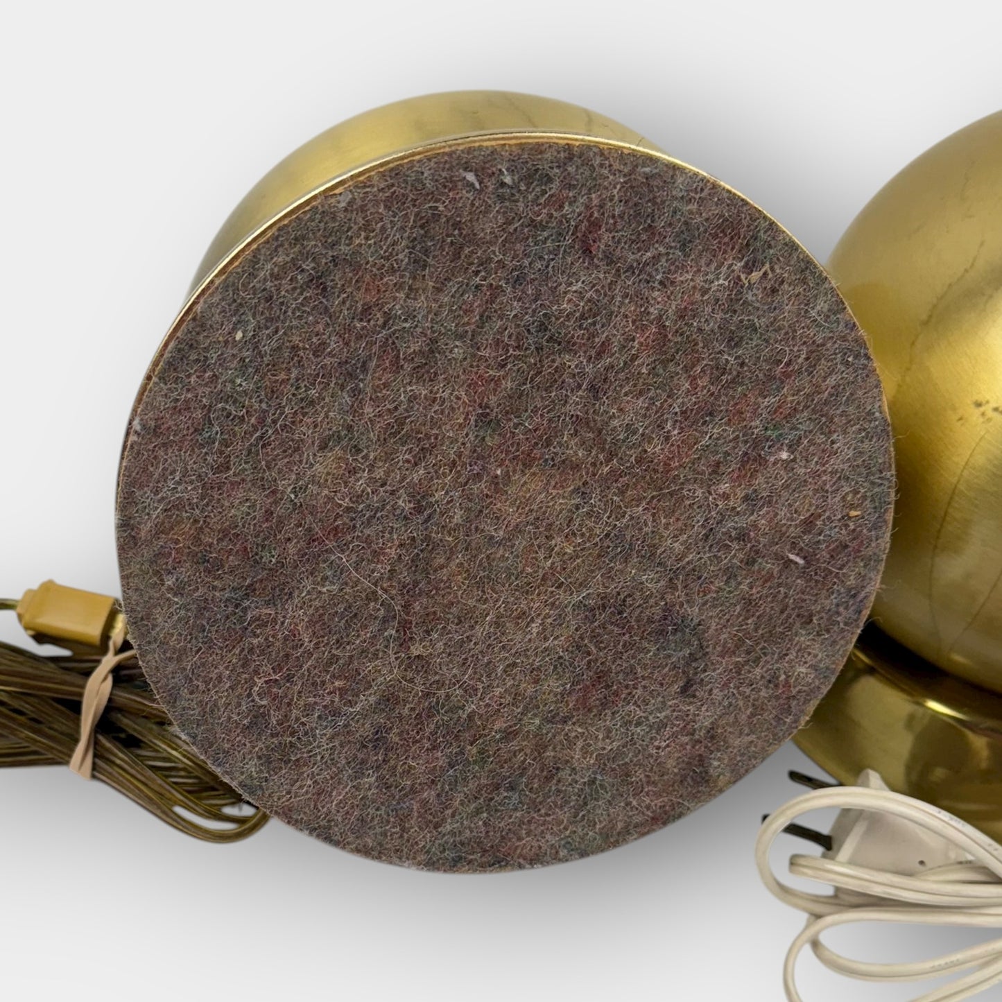 Brass Orb Table Lamp Pair