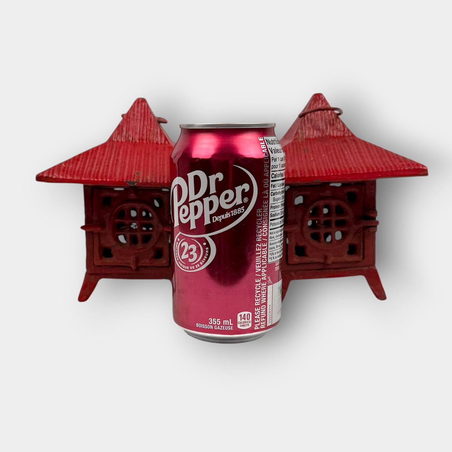 Red Cast Iron Pagoda Lanterns