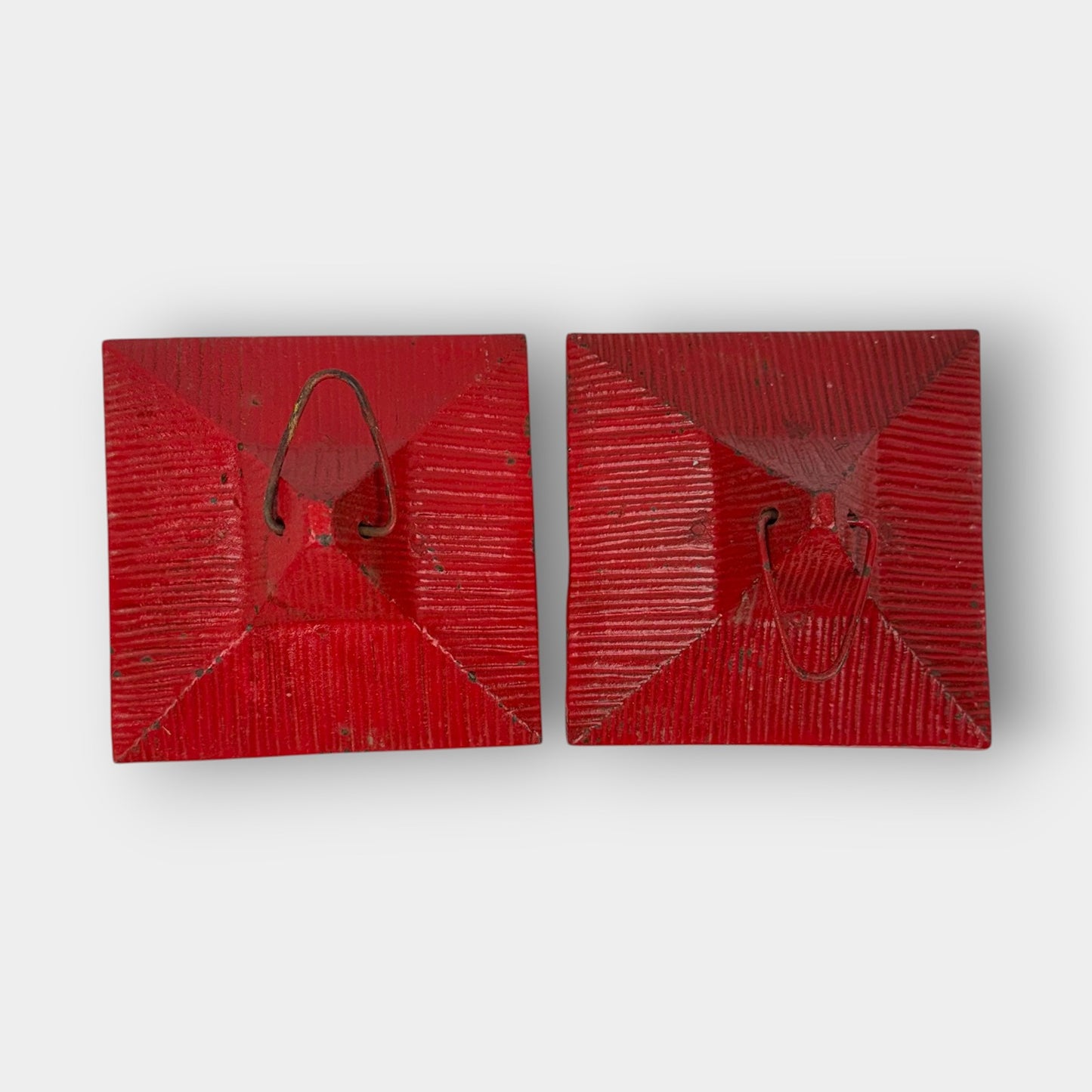 Red Cast Iron Pagoda Lanterns