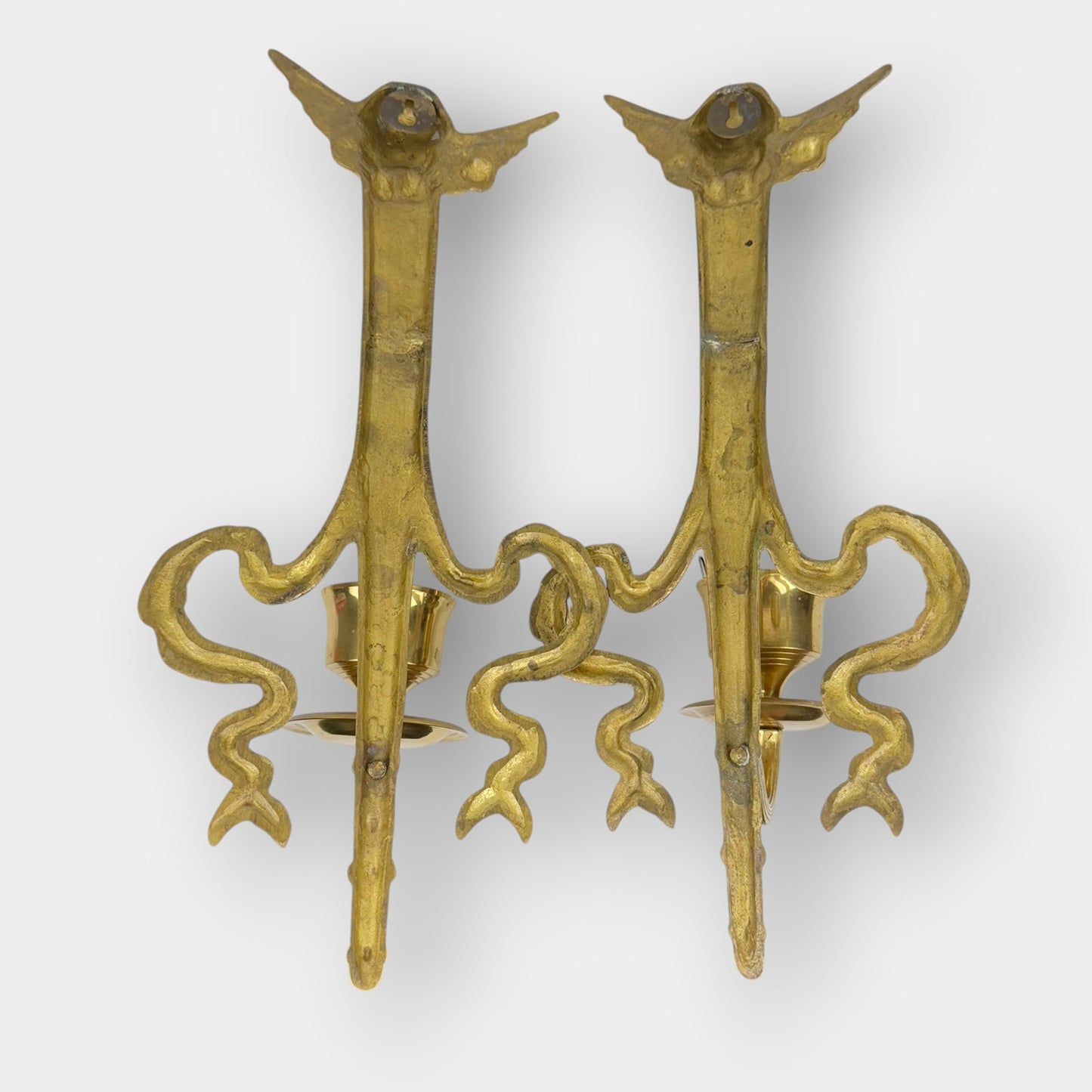 Brass Cherub Wall Sconces