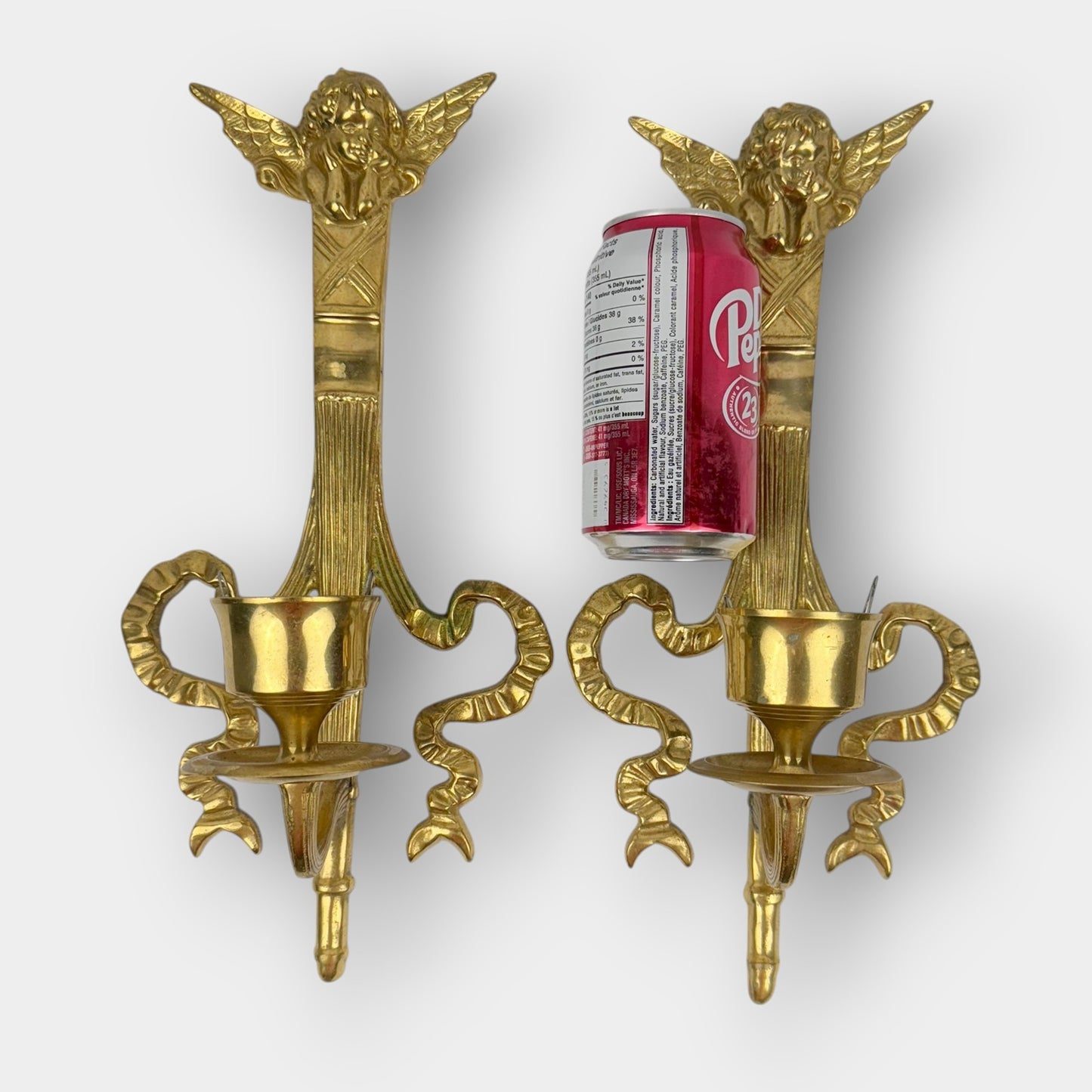 Brass Cherub Wall Sconces