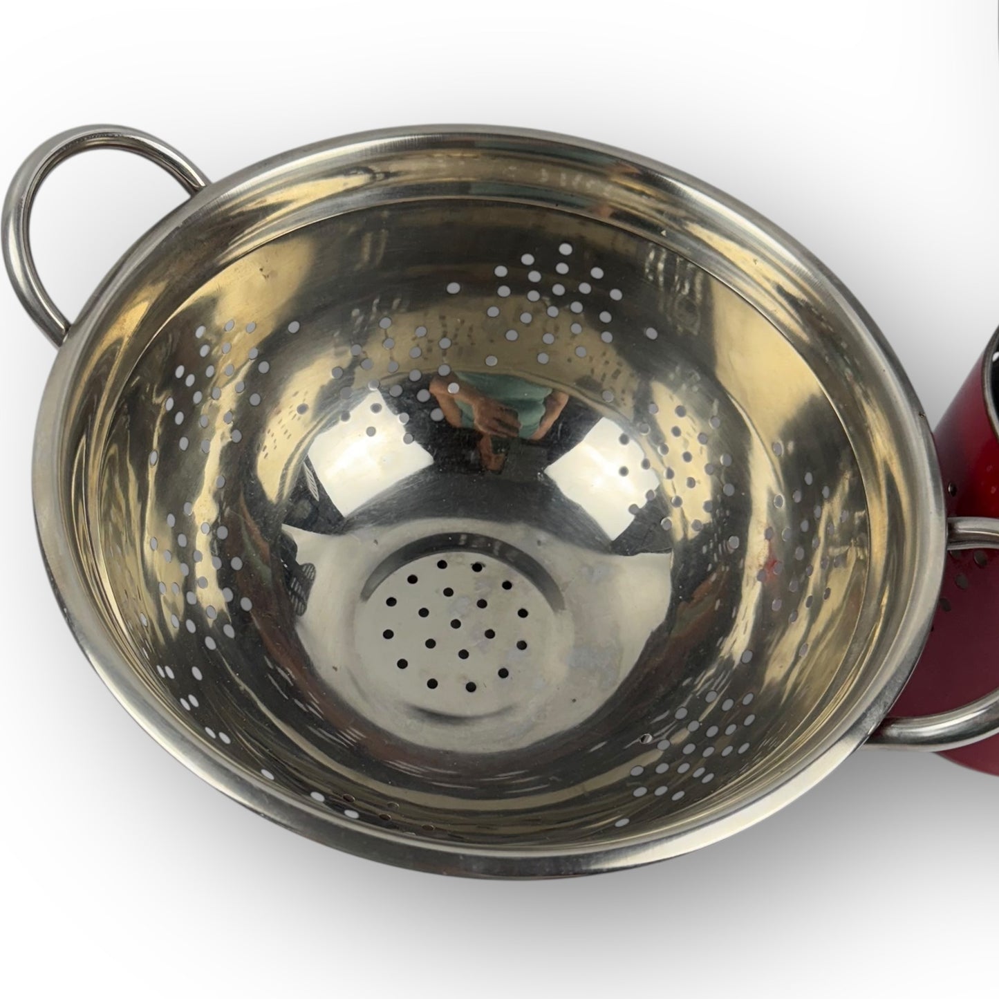 Red Kitchen Colander + Tools